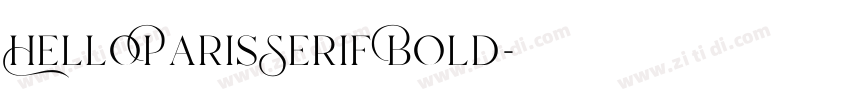 HelloParisSerif Bold字体转换